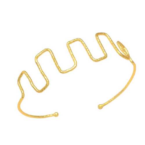 Golden Zig Zag Cuff Bracelet