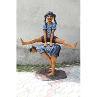 Fiberglass Playing Children Statue