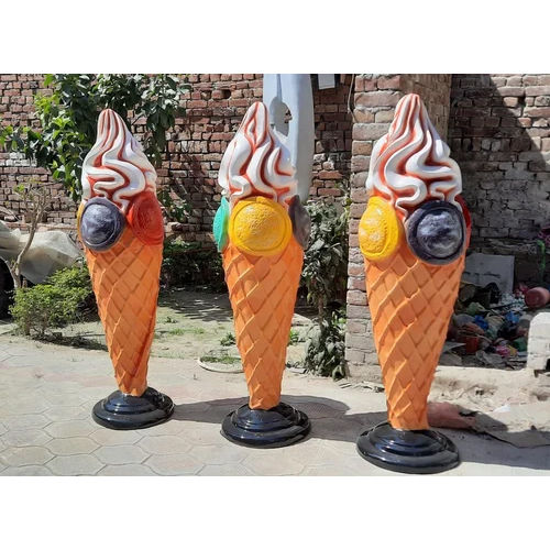 Fiberglass Ice Cream Cone Statue Size: 5Feet (Height)