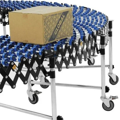 Blue Skate Wheel Conveyor