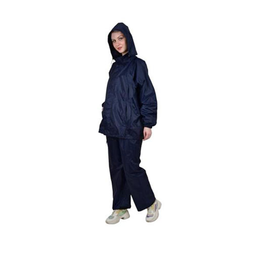 Plain Dark Blue Ladies Raincoat