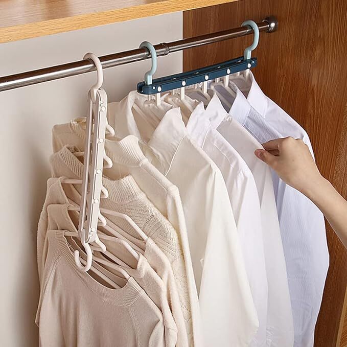 Global Local Hangers for Wardrobe Multipurpose Cloth Hanger Magic Shirt Hanger for Clothes Hanging Space Saving Cloth Organizer for Wardrobe Foldable Hangers for Clothes