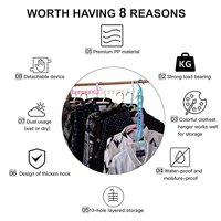 Global Local Foldable Hangers for Clothes Hanging Multi-Layer Multi Purpose Pant/Shirt Hangers for Wardrobe Magic Foldable Hanger Space Saving Rack Plastic Cloth Hanger