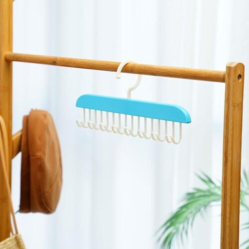 Anti Slip Multi Hook Coat Rack,Tie Rack, 8 Hooks Sling Hanger,360 Swivel Multifunctional Underwear Vest Sling Hanger,for Ties, Scarves