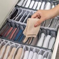 Wardrobe storage box Underwear Storage Box, Divided Socks, Underwear, Household Fabric Drawer Storage Box, Organized Basket Cabinet For Storage Suitable for organizing wardrobes and drawers