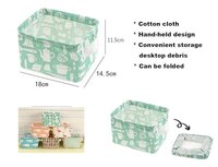 Mitsico Foldable Storage Box Canvas Fabric Baskets For Organizing With Handles, Rectangle Small Storage Box, Cube, Foldable Multipurpose Storage Box, Closet, Desk, Baby Storage Organizer