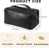 VEHTRI Large Capacity Travel Cosmetic Bag, Portable Makeup Bag Opens Flat for Easy Access | Waterproof PU Leather | Multifunctional Storage Makeup Bag for Woman