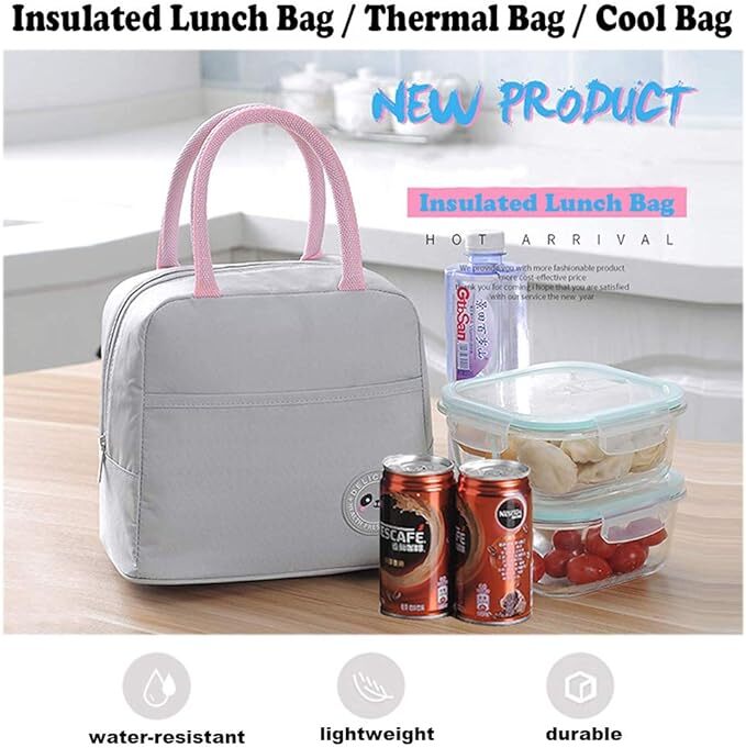 Yitemei Lunch Bag Insulated Bag for Men Women Children 6.5 L Cool Bag No Picnic Bag Thermal Bag Lunch Bag for Work School Picnic