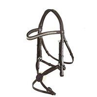 English Leather Diamante Bridle With Softy Padded