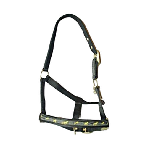 Horse Leather Horse Head Collar - Color: Black