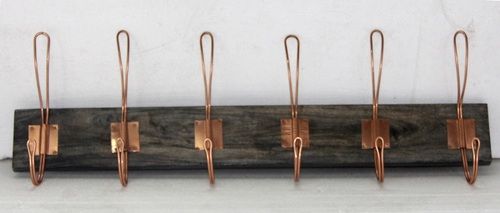 Metal Wall Hook With Copper Finish