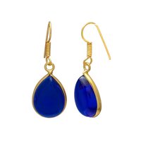 Sapphire hydro gemstone hook earring