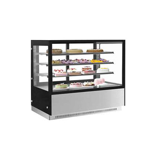 Cake Display Counter - Stainless Steel,  Black Color | Standard Design, Durable Metal Construction