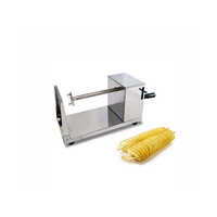 Spiral Potato Cutter - Stainless Steel, Customized Size | Manual Operation For Canteens, Hotels, Motels, And Restaurants With Warranty