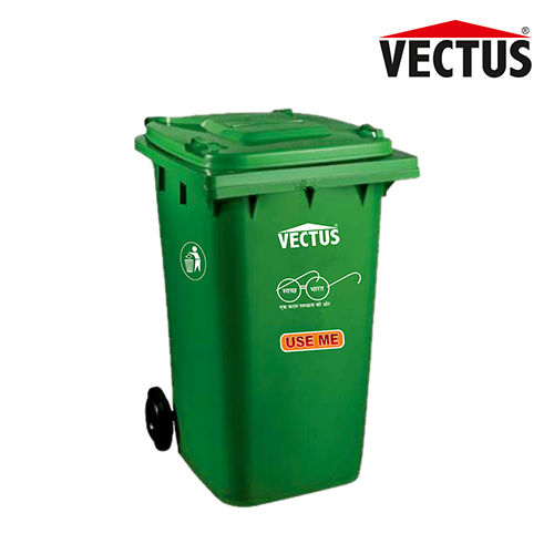 Vectus Plastic Wheeled Bin with Flat Lid