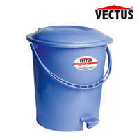Vectus Pedal Bin - 11L Durable Plastic, Hands-Free Lid, Hygienic Blue Design