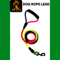 Dog Rainbow Rope with Rubber Handle