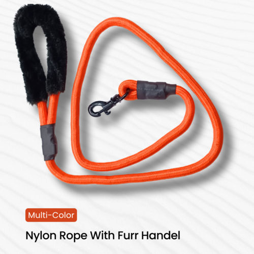 Multi-Color Dog Rope Nylon With Furr Handle