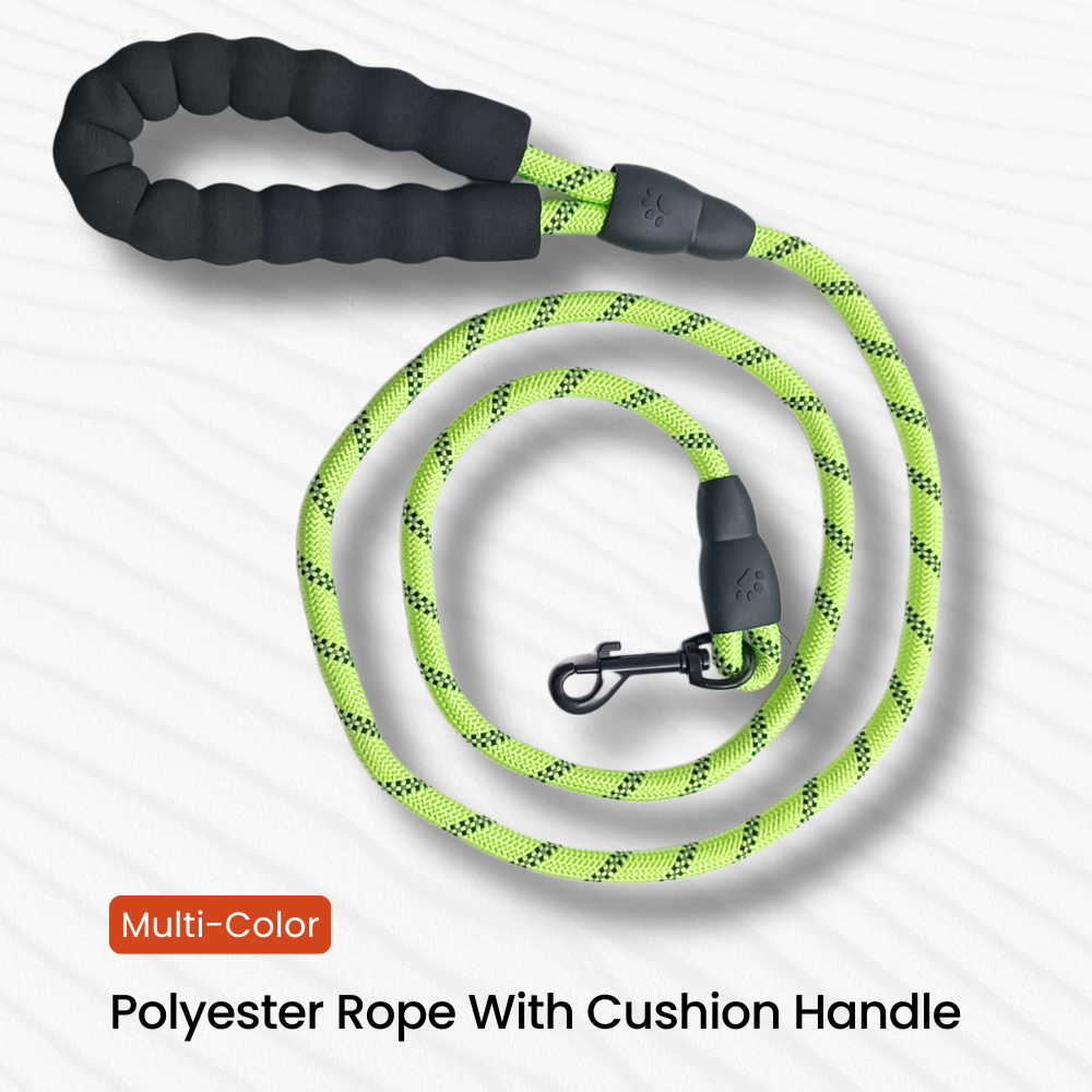 Dog Rope Nylon With Furr Handle