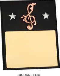 Music Wooden Awards - Metal And Wood Construction | Square Shape, Customizable Logo, Laser Engraved, Vibrant Colors, Perfect For Celebrating Musical Excellence