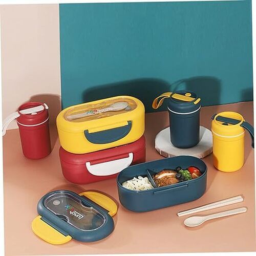 Mikinona 1 Set Lunch Bag Camp lunchbox Picnic Seal Lunch Container Simple Lunch Box Container Container Student Straw