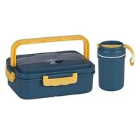 WAKOEGOFU Lunch Box Kids,Ideal Leak Proof Kids Lunch Box,Moma  s Choice Bento Lunch Box for Kids, No BPAs and No Chemical Dyes,Microwave and Dishwasher Safe Lunch Containers (Blue)