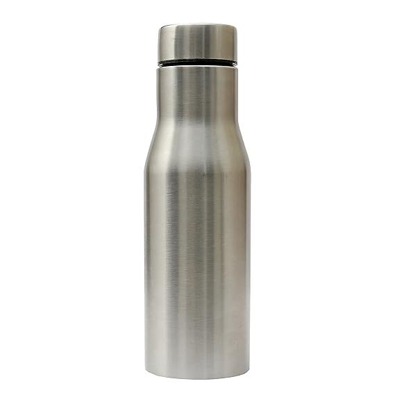 Style Homez Stainless Steel Water Bottle, Fridge Sipper BPA Free Food Grade Quality Silver Color