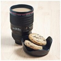 Mitsico Super Classic Camera Lens Shaped Coffee Mug With Lid, Steel Insulated Gifting Idea