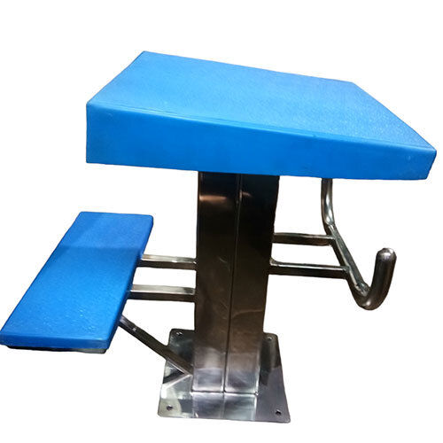 700 Mm Height Starting Block - Color: Silver And Blue