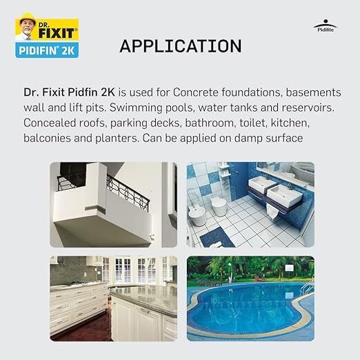 Dr. Fixit Pidifin 2K Cementitious Waterproof Coating