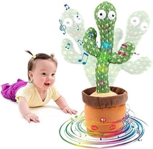 Mitsico Dancing Cactus Talking Plush Toy With Singing & Recording Function - Repeat What You Say