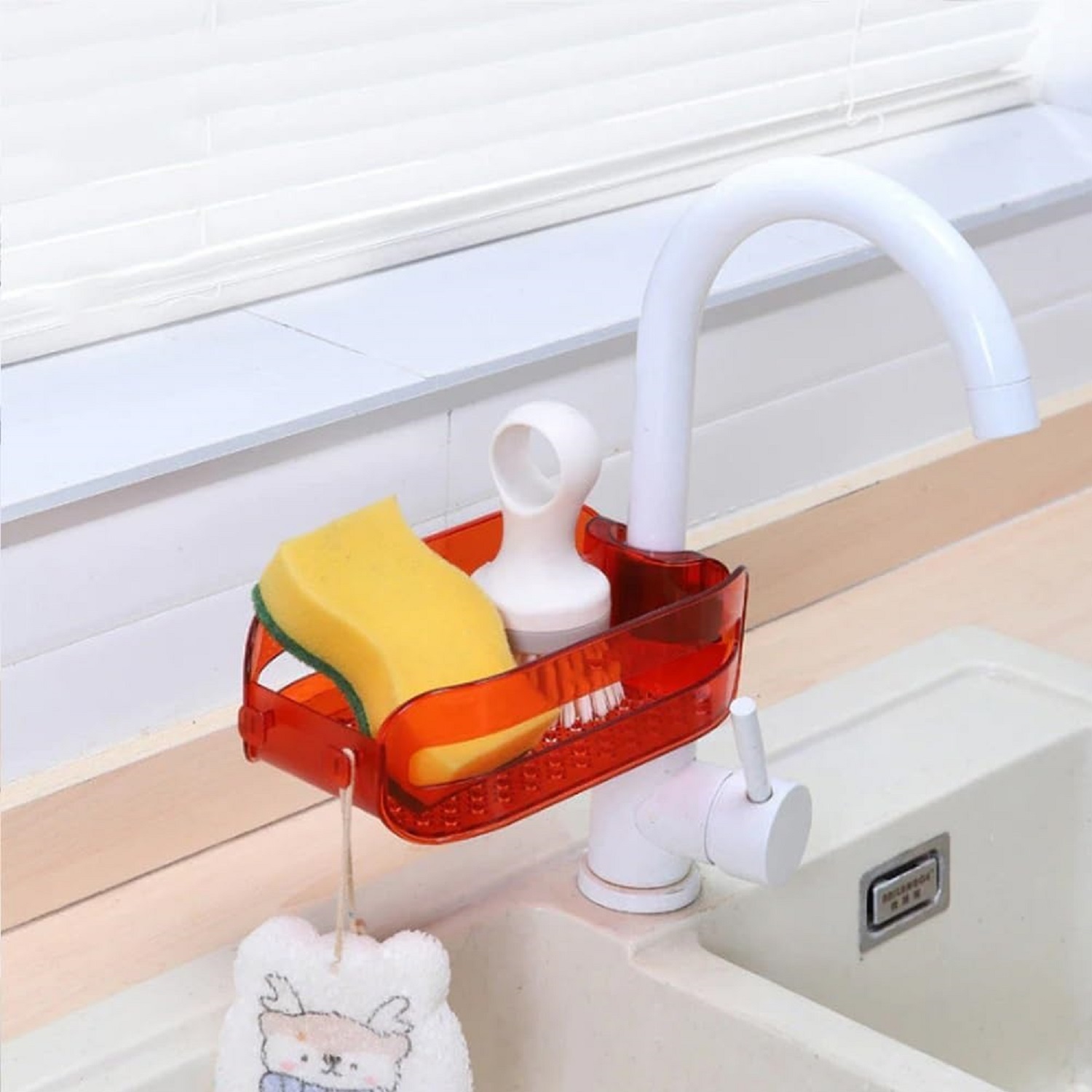 KITCHEN BATHROOM SPONGE ORGANIZER BRUSH HOLDER