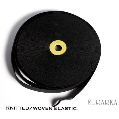 Black Knitted-Woven Elastic