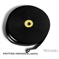 Black Knitted-Woven Elastic