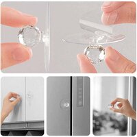 CLEAR CABINET DRAWER KNOBS / HOOK,