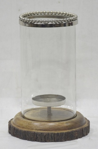 Glass Hurricane Lamp