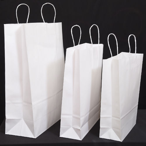 White Gift Paper Bag With Handle