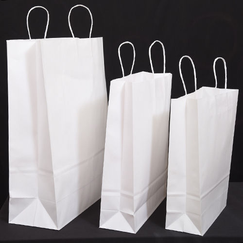 White Gift Paper Bag With Handle Size: As Per Req.