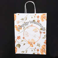 Printed Kraft Paper Bag - Coated Paper, Customized Sizes And Colors, Embossed Surface Handling, Sturdy Rope Handles, Personalized Designs And Logos