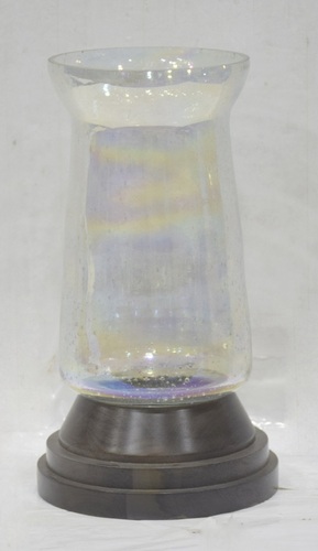 12 Inch Glass Hurricane - Color: Transparent