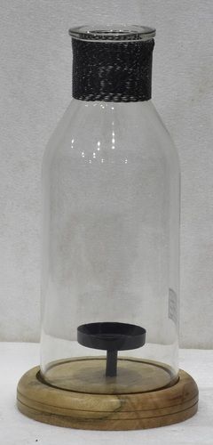 13 Inch Glass Hurricane Lamp