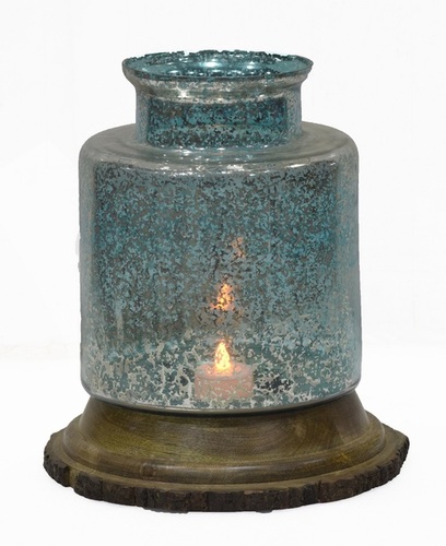9 Inch Chintz Glass Hurricane