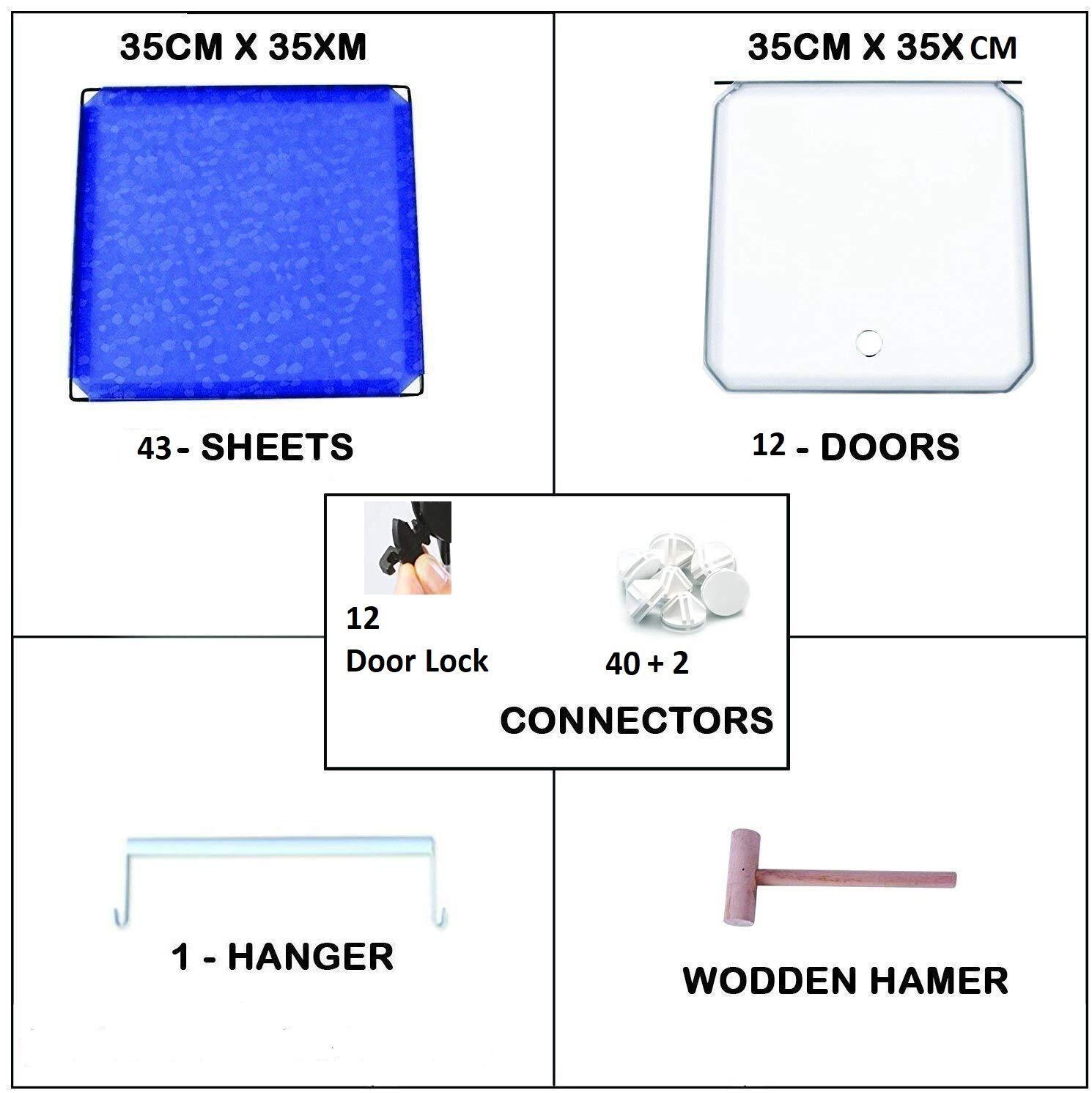 12 DOOR PLASTIC SHEET WARDROBE STORAGE RACK