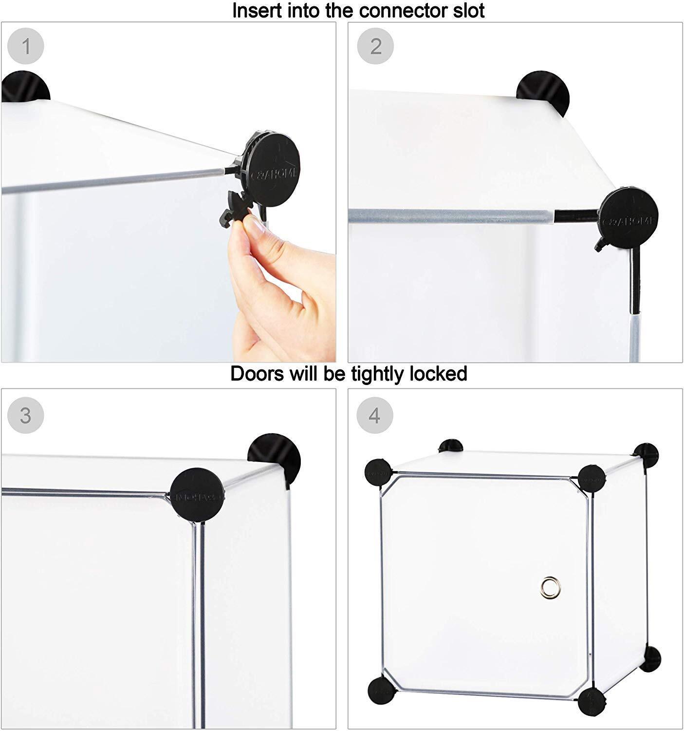 12 DOOR PLASTIC SHEET WARDROBE STORAGE RACK