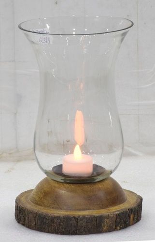 9 Inch Glass Hurricane Lamp