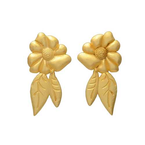 Gold Plated Flower Earring