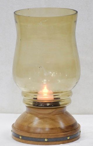 Decorative Wooden Hurricane Lamp