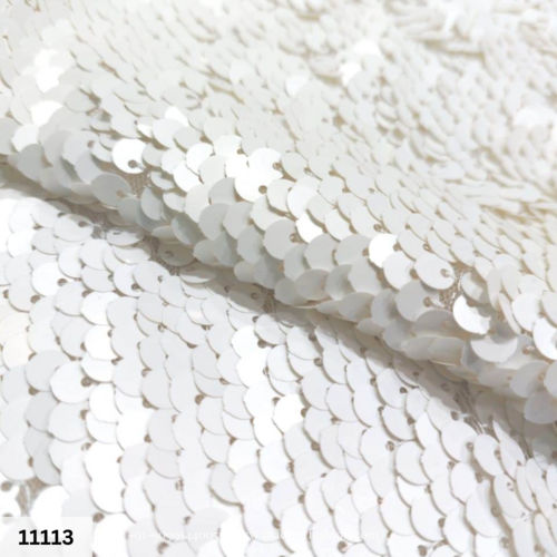 Madhav fashion White Sequins Embrouidery fabric