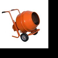 Electric Manual Mini Concrete Mixer - 20x25x30 Inch, Red Color | 560 Liters Output Capacity, 1-year Warranty, Manual Control System, 40 Kg Weight