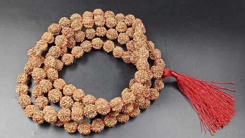 Nepali 5 Mukhi Rudraksha Mala (Rare Small Size ) - Occasion: Religious